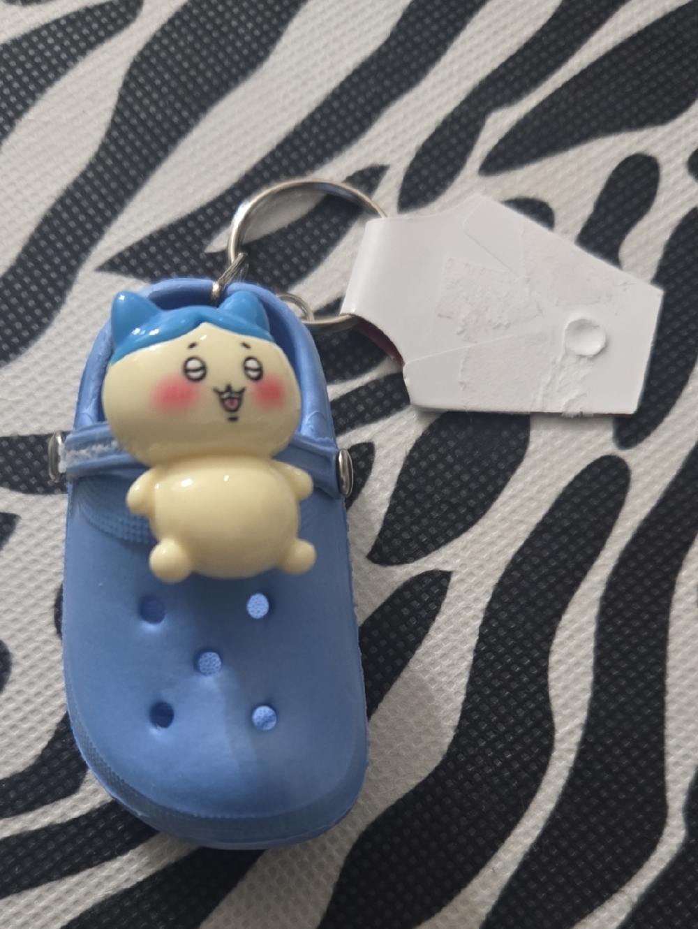 Blue Mini Clog Keychain with Cute Character Charm